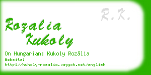 rozalia kukoly business card